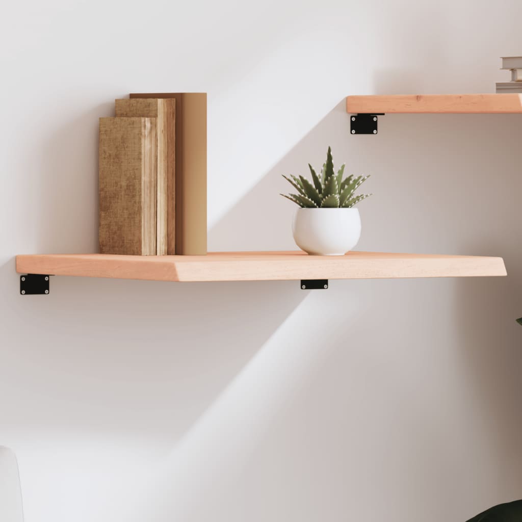 vidaXL Nástenná polica 60x60x(2-4) cm neošetrený dubový masív