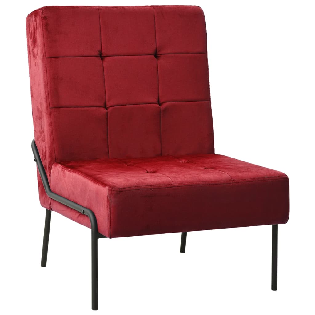 vidaXL Relaxačná stolička 65x79x87 cm vínovo-červená zamatová