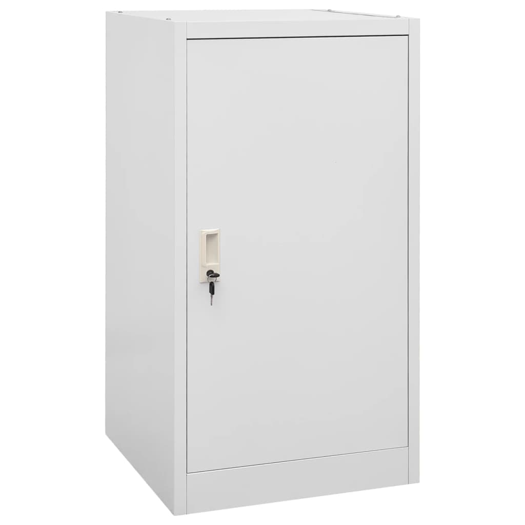 vidaXL Skriňa na sedlo bledosivá 53x53x105 cm oceľová