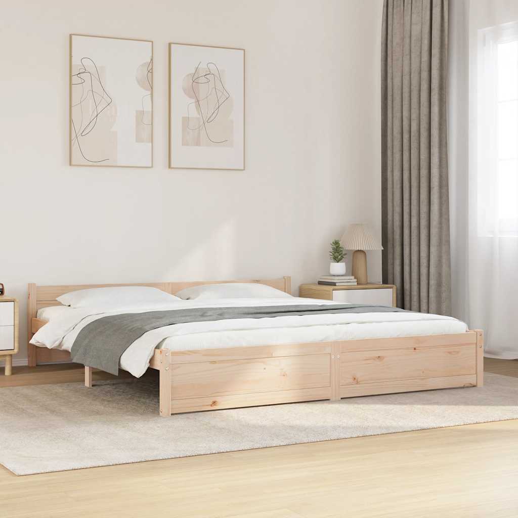 vidaXL Posteľný rám bez matraca, drevený masív 200x200 cm