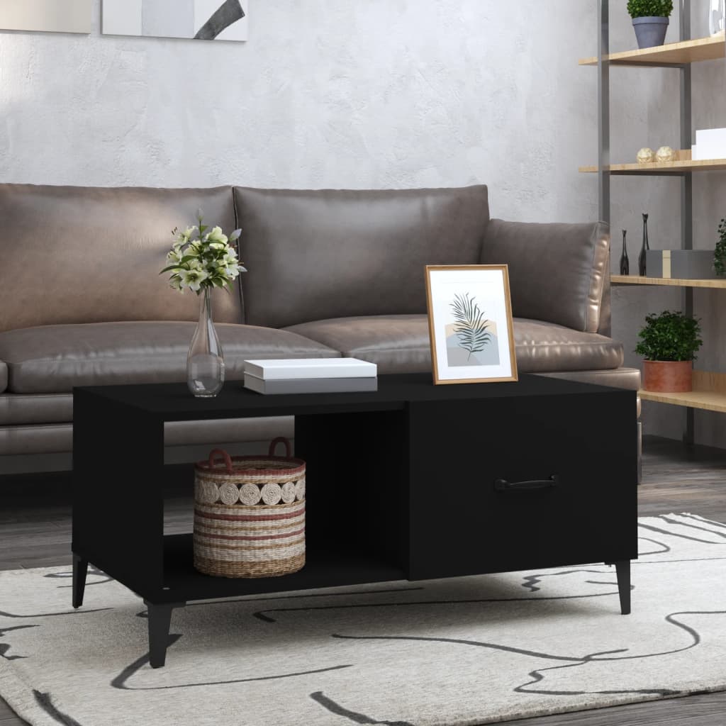 vidaXL Konferenčný stolík čierny 90x50x40 cm kompozitné drevo