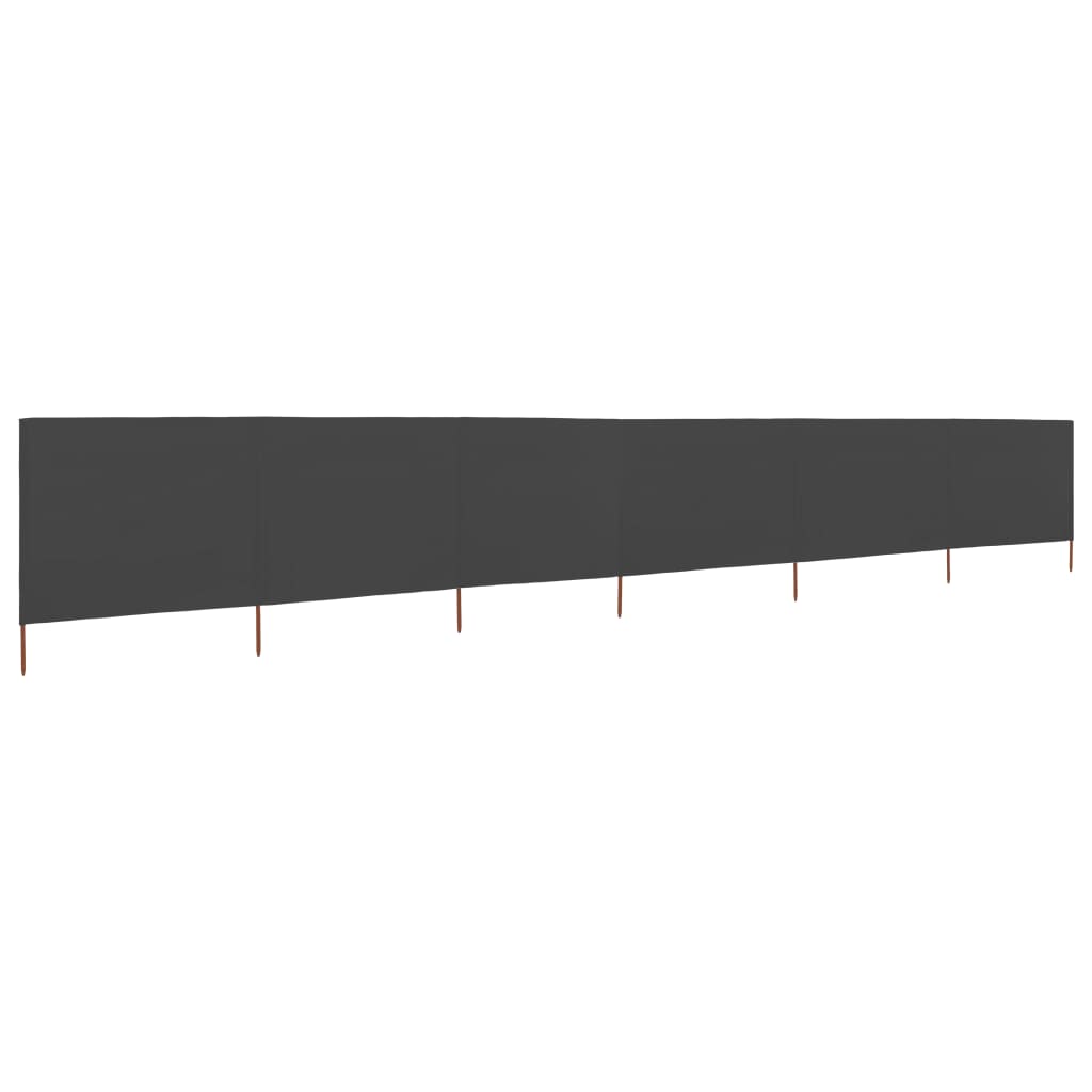 vidaXL 6-panelová zábrana proti vetru sivá 800x80 cm látková