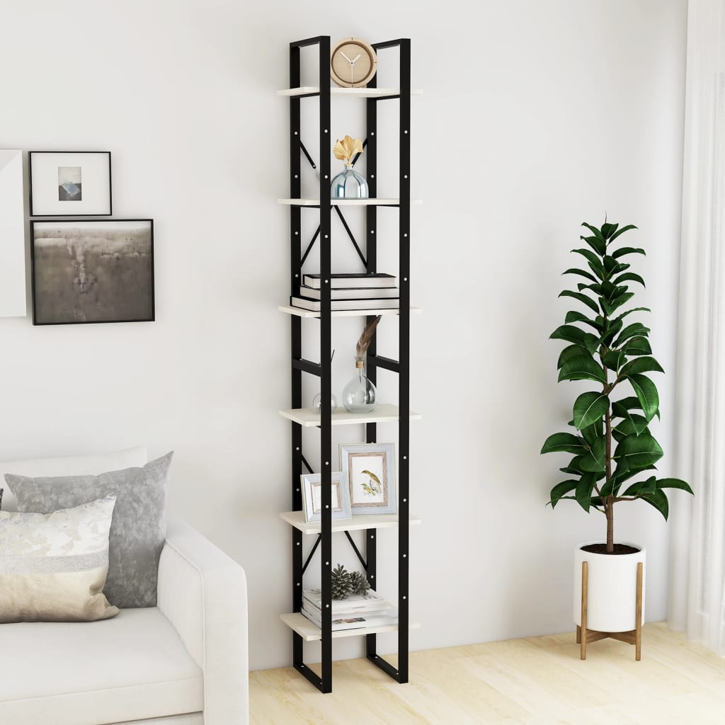 vidaXL Vysoký regál biely 40x30x210 cm masívna borovica