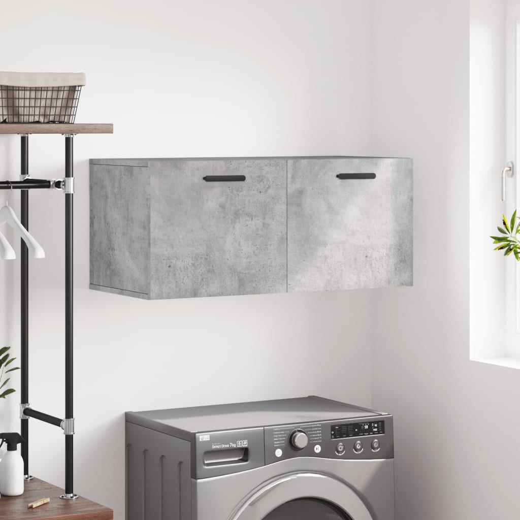 vidaXL Nástenná skrinka, betónovo sivá 80x36,5x35 cm kompozitné drevo