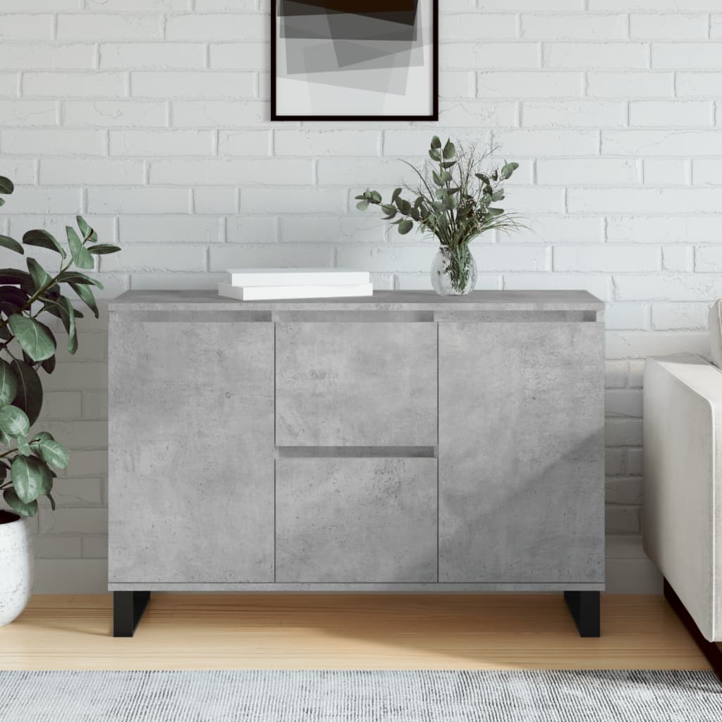 vidaXL Komoda betónovo sivá 104x35x70 cm kompozitné drevo