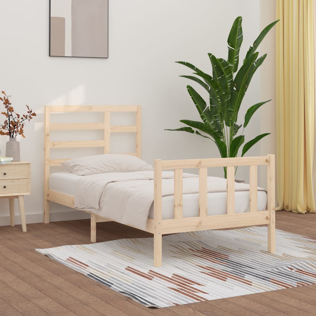 vidaXL Posteľ bez matraca 100x200 cm masívna borovica