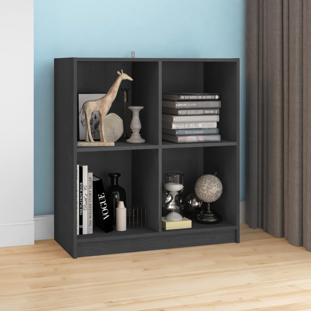 vidaXL Komoda sivá 70x33x76 cm masívne borovicové drevo