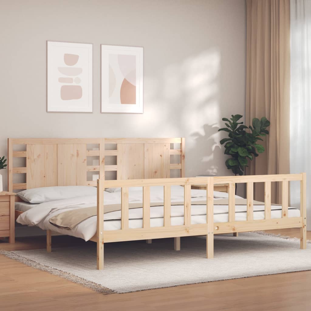 vidaXL Posteľ bez matraca 200x200 cm masívna borovica