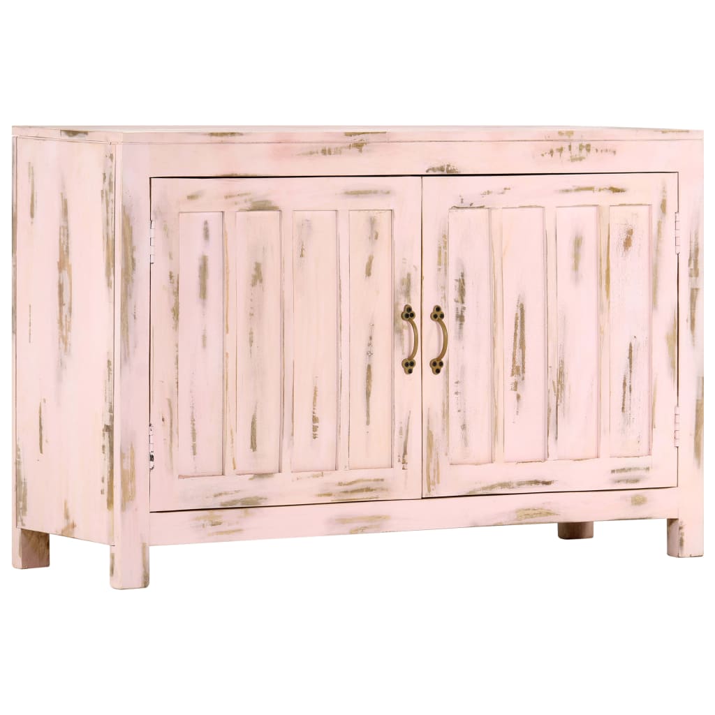 vidaXL Komoda svetloružová 110x35x70 cm masívne mangovníkové drevo