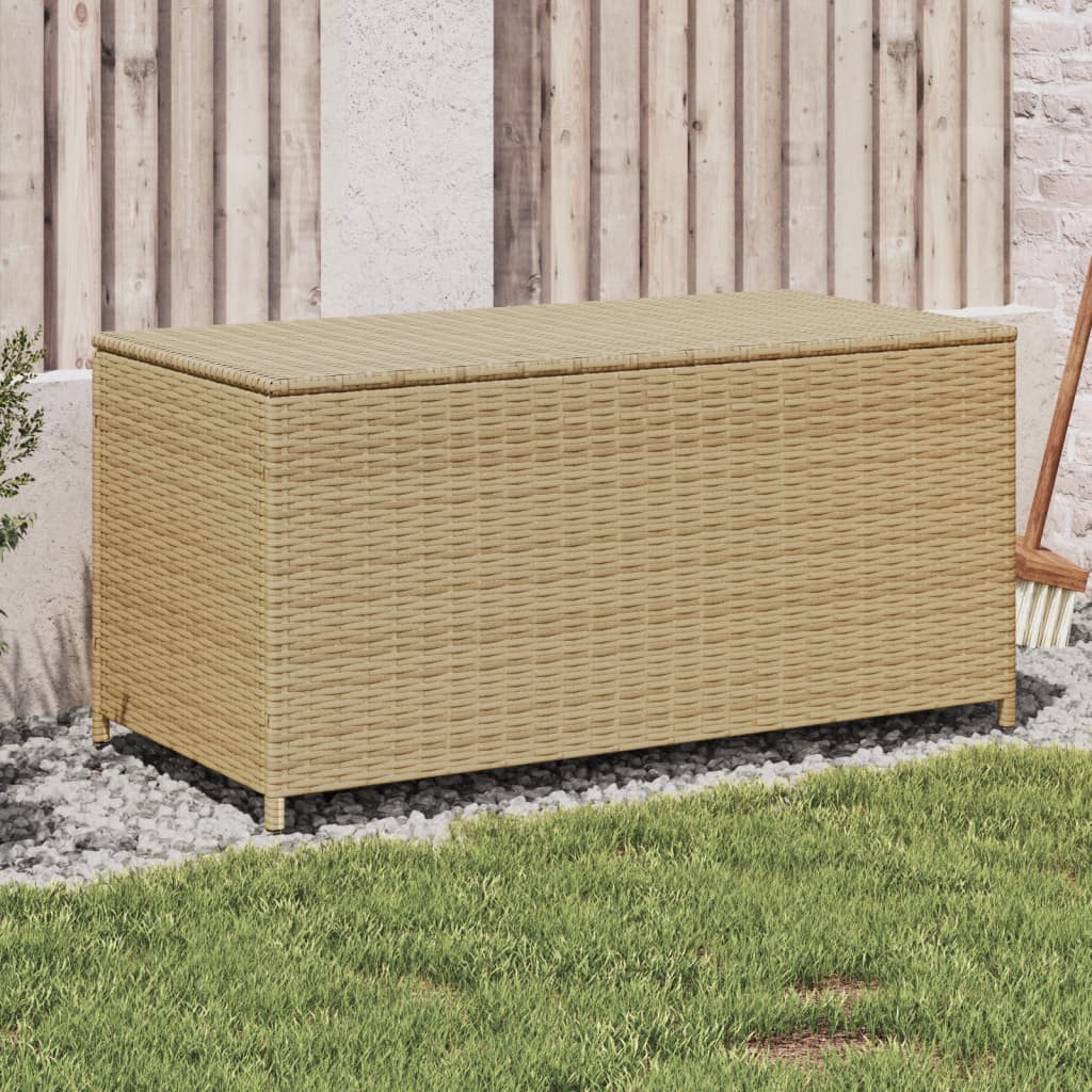 vidaXL Záhradný úložný box mix béžovej 190 l polyratan