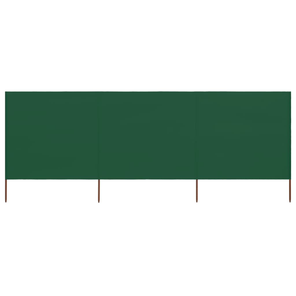 vidaXL 3-panelová zábrana proti vetru látková 400x160 cm zelená