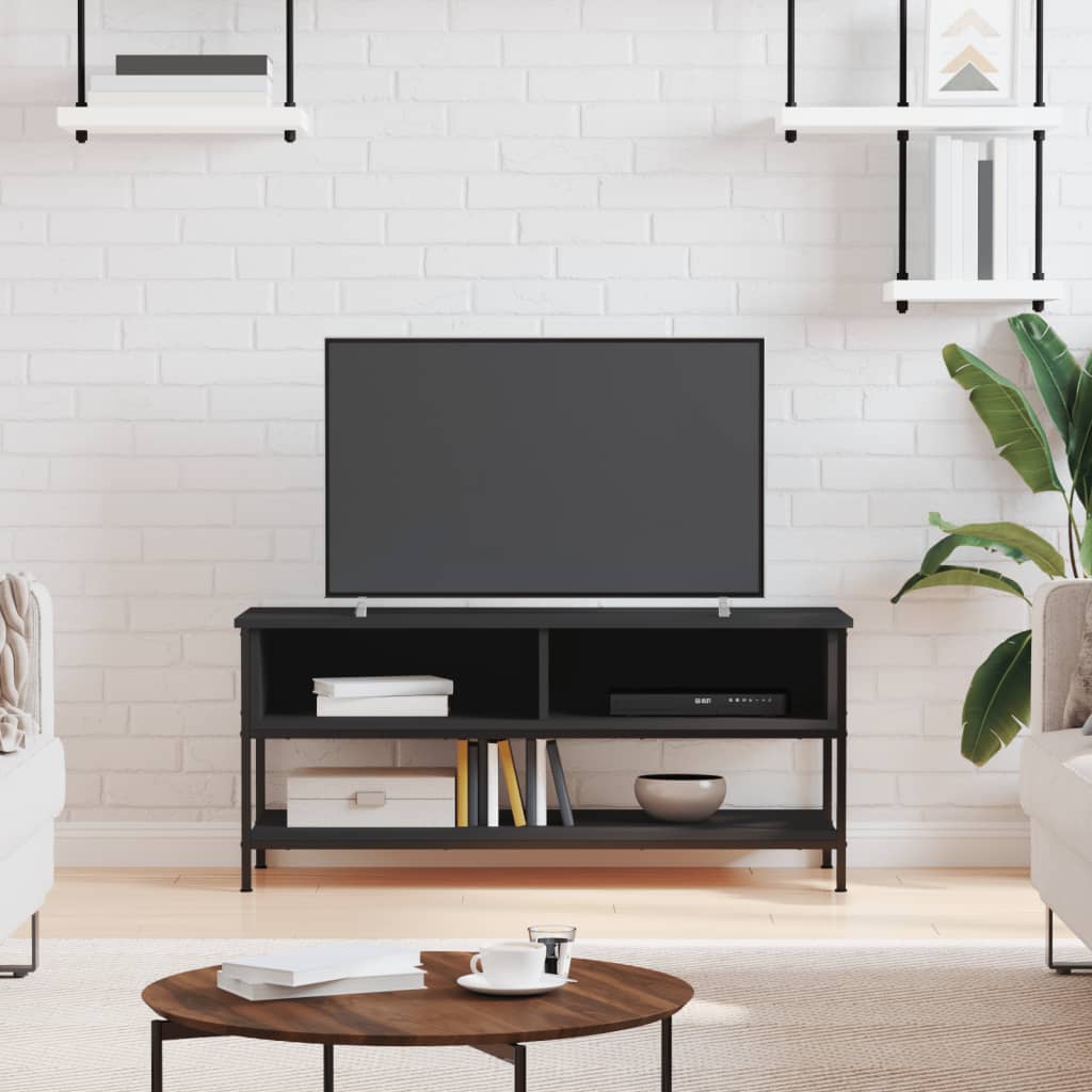 vidaXL TV skrinka čierna 100x35x45 cm spracované drevo