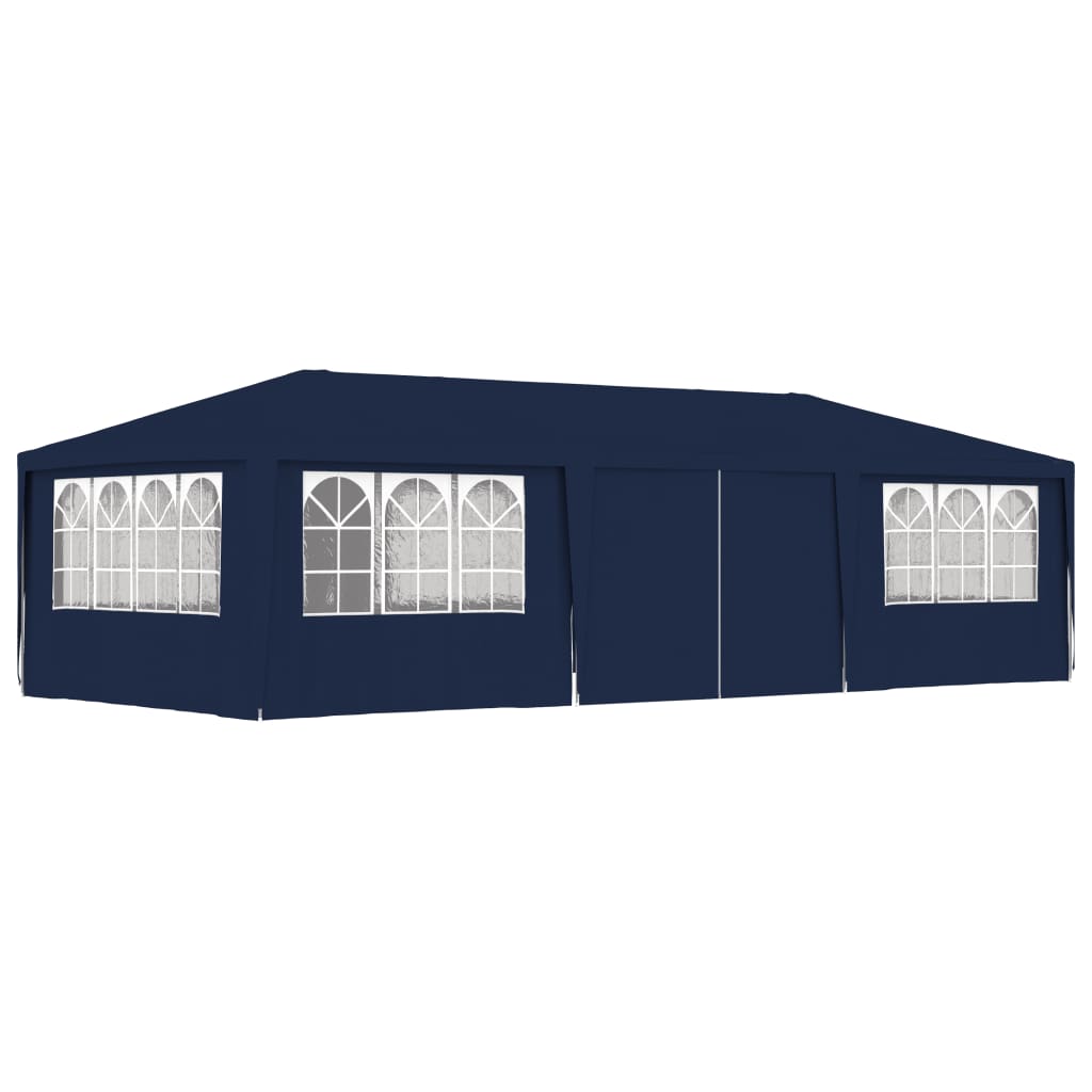 vidaXL Profesionálny párty stan+bočné steny 4x9 m, modrý 90 g/m²