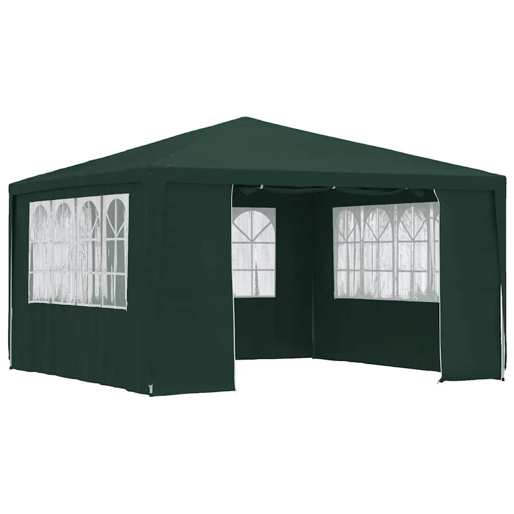 vidaXL Profesionálny párty stan+bočné steny 4x4 m, zelený 90 g/m²