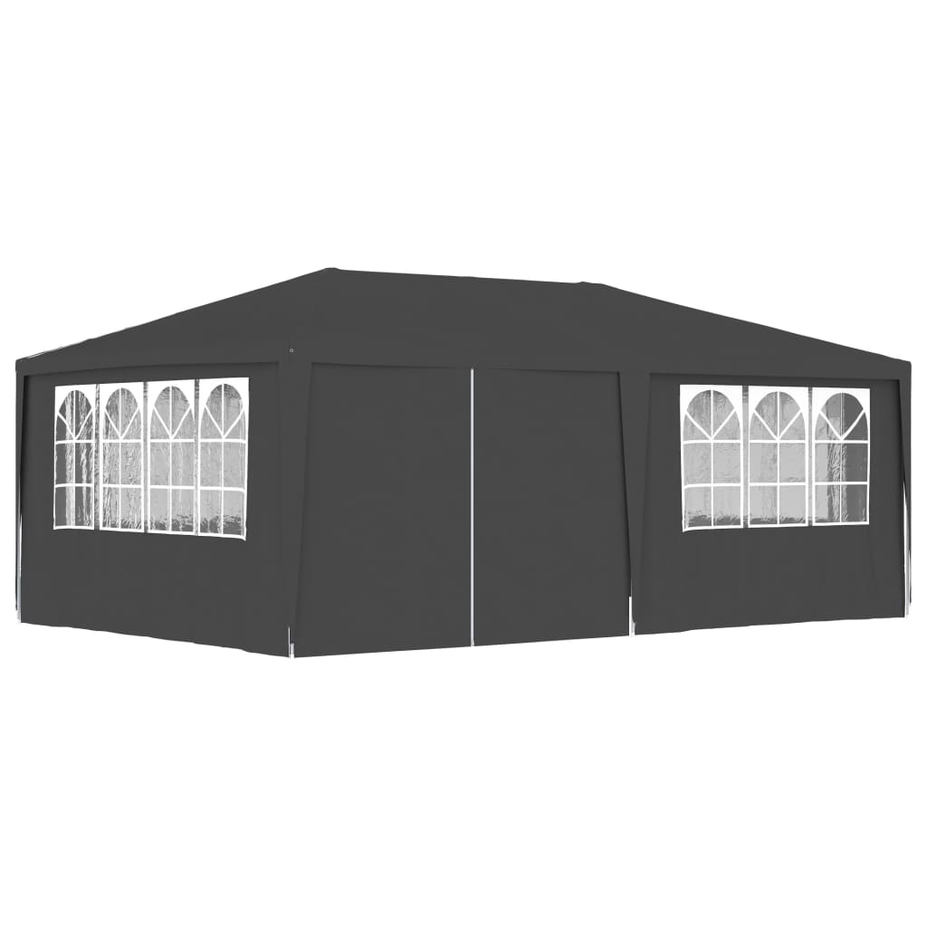 vidaXL Profesionálny párty stan+bočné steny 4x6 m, antracitový 90 g/m²