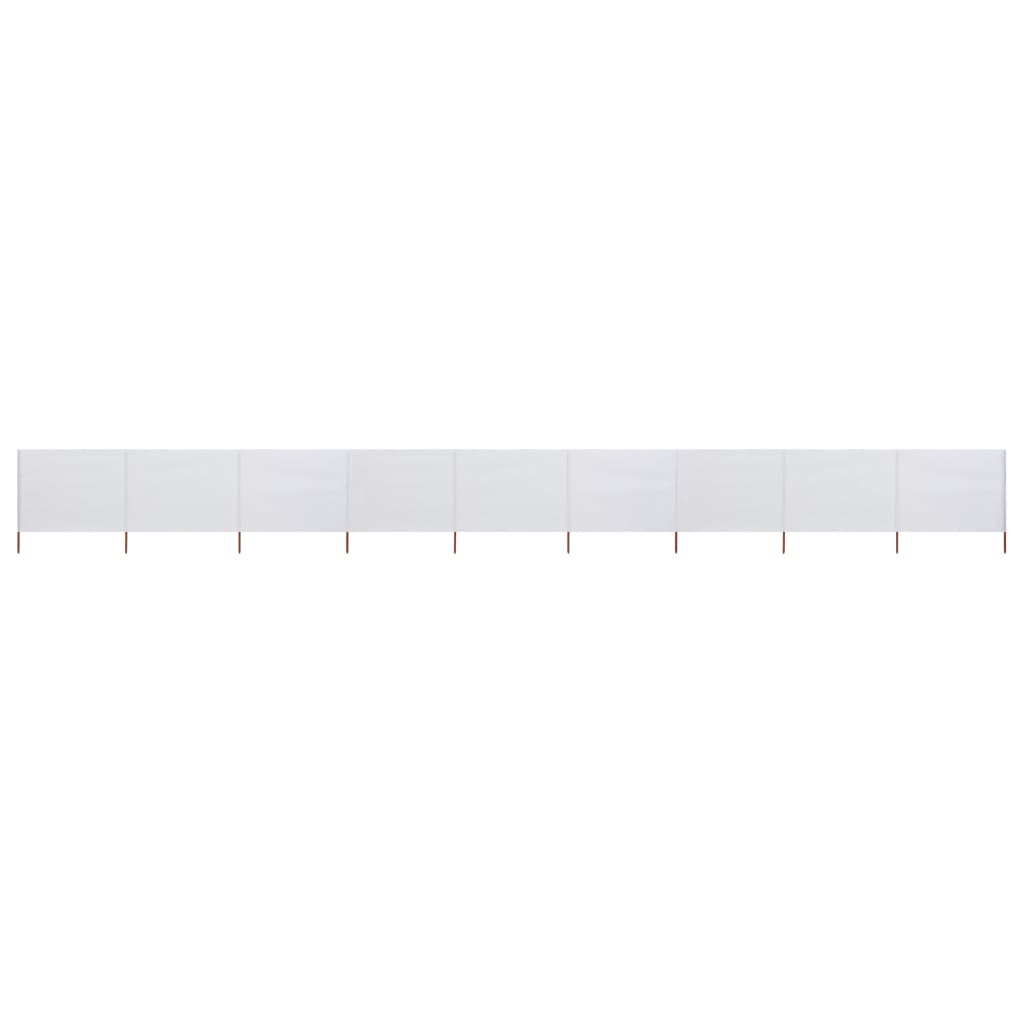 vidaXL 9-panelová zábrana proti vetru látková 1200x160 cm piesková a biela