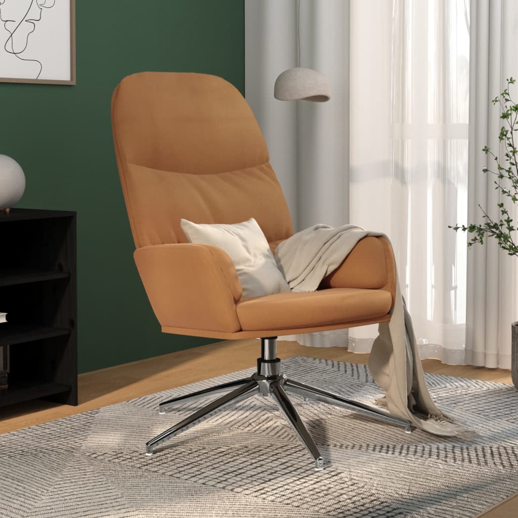 vidaXL Relaxačné kreslo sivohnedé umelá semišová koža