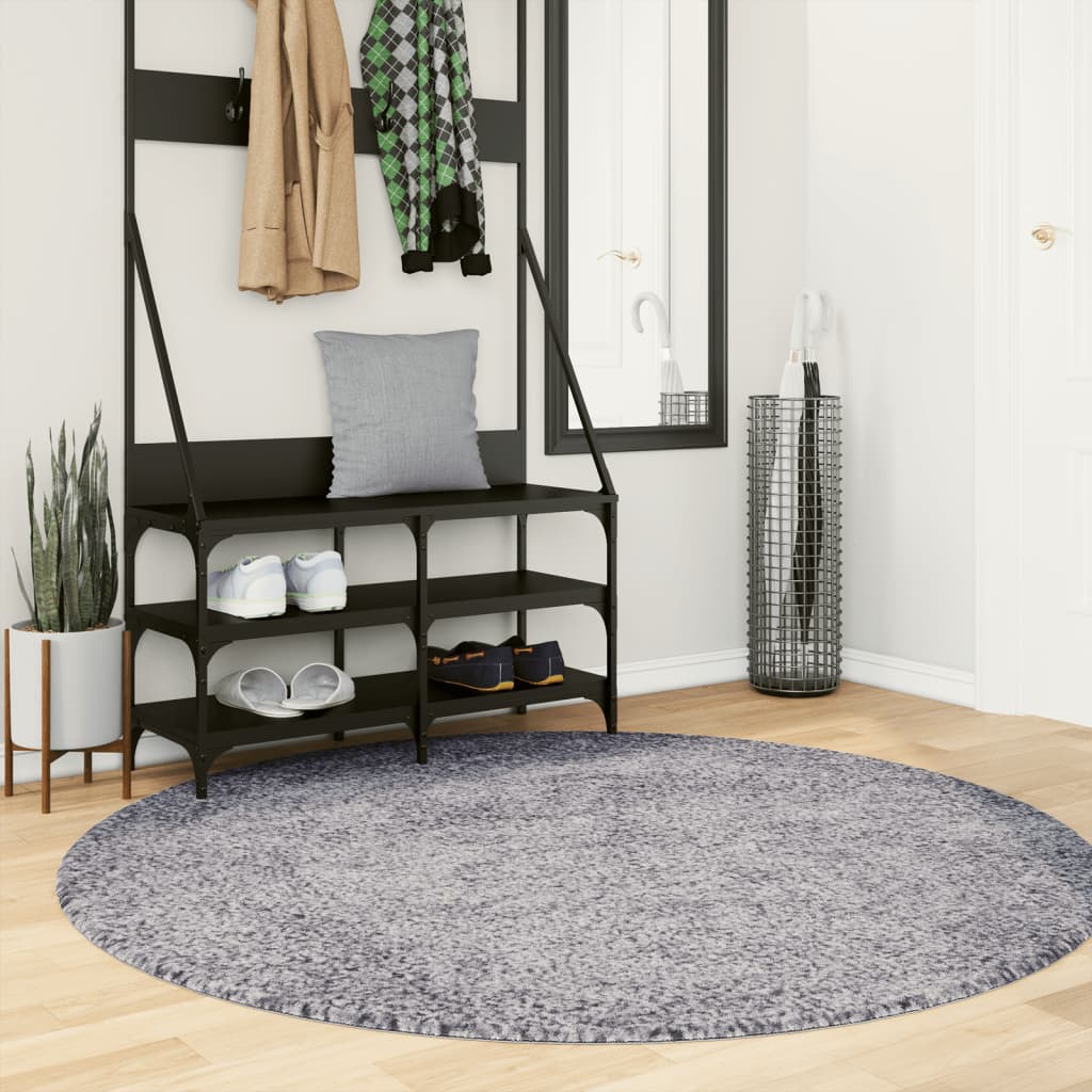vidaXL Shaggy koberec PAMPLONA, vysoký vlas, moderný, modrý Ø 160 cm