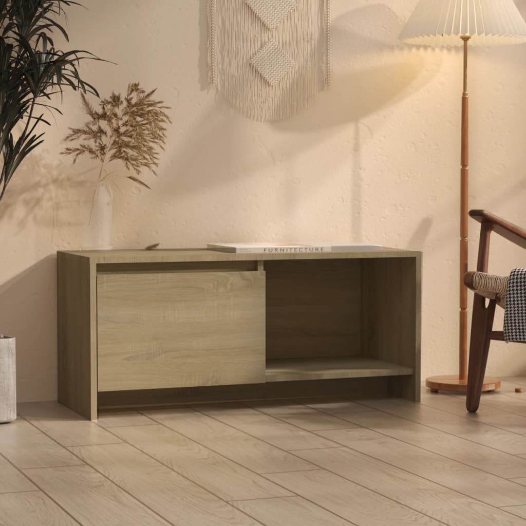 vidaXL TV skrinka, dub sonoma 90x35x40 cm, kompozitné drevo