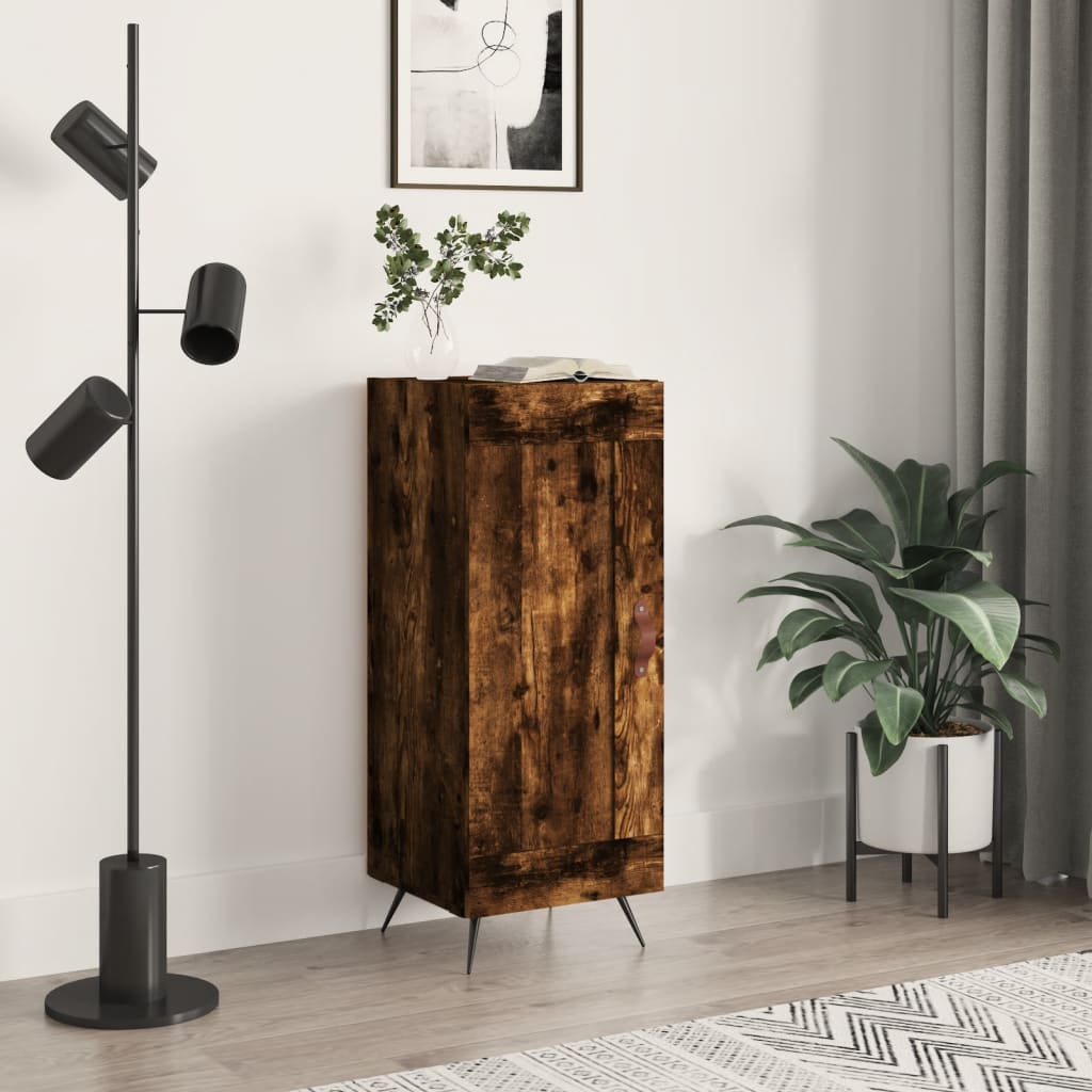 vidaXL Komoda dymový dub 34,5x34x90 cm spracované drevo