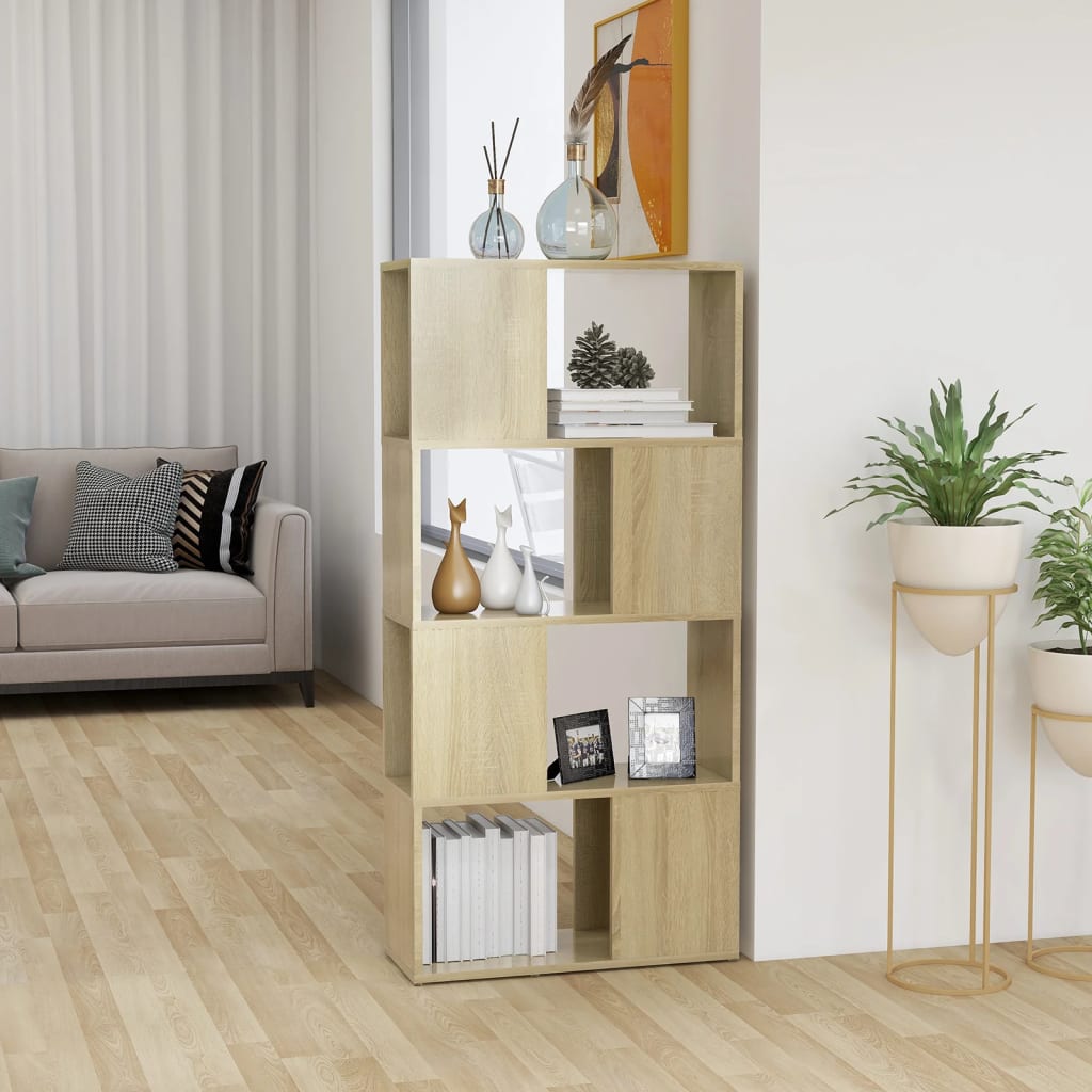 vidaXL Knižnica/deliaca stena dub sonoma 60x24x124,5 cm