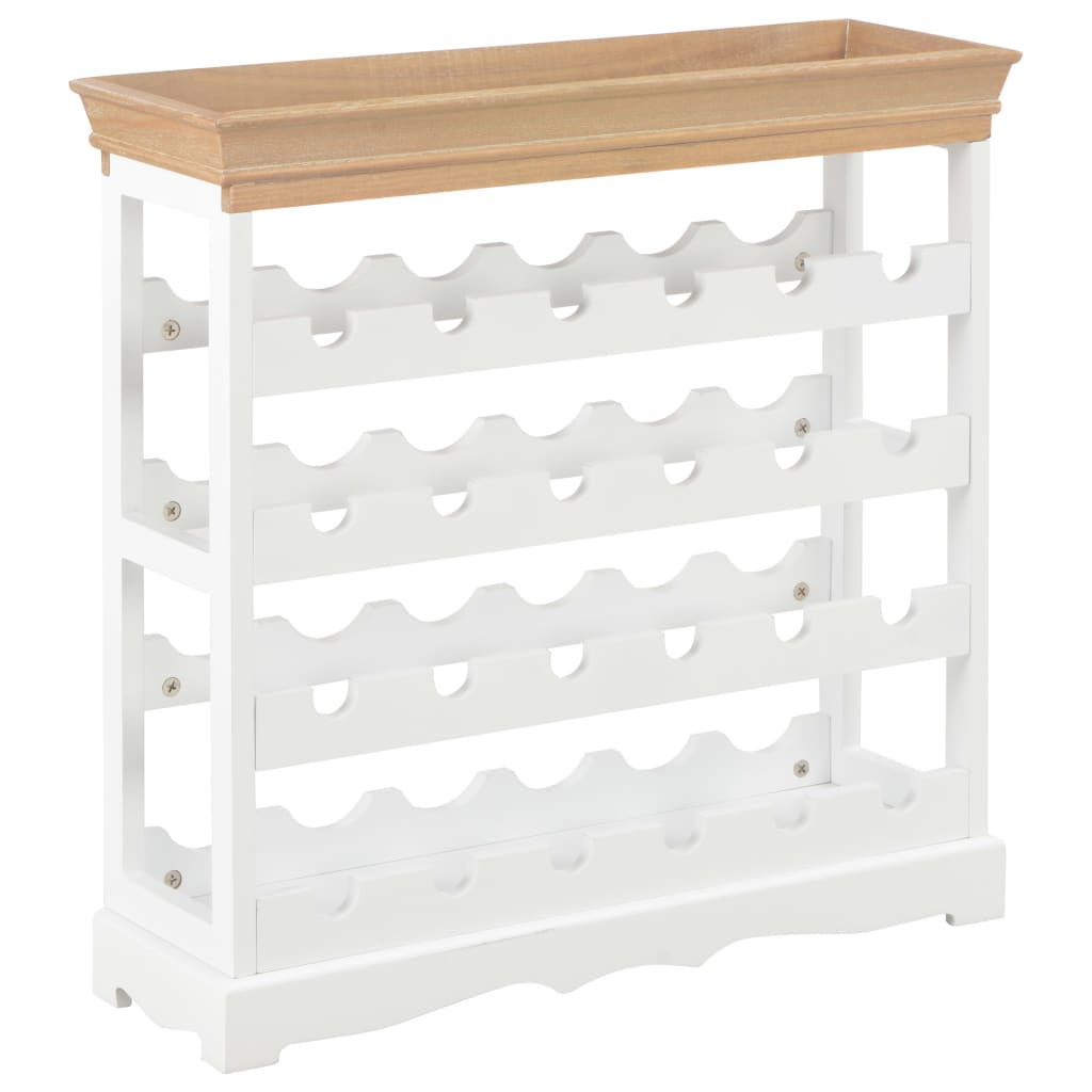 vidaXL Skrinka na víno, biela 70x22,5x70,5 cm, MDF