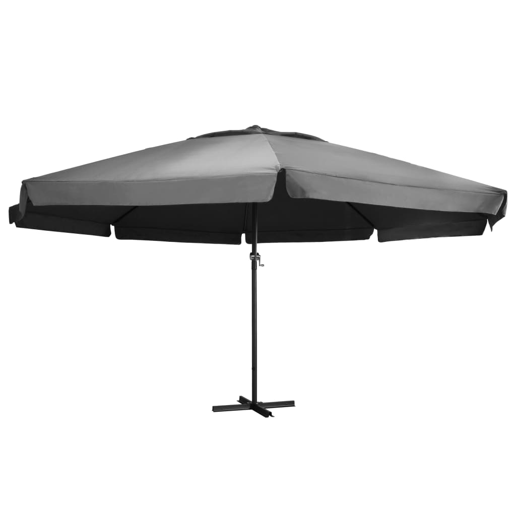 vidaXL Záhradný slnečník, hliníková tyč 600 cm, antracitový