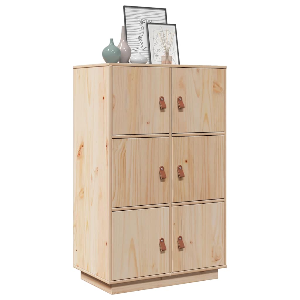 vidaXL Vysoká skrinka 67x40x108,5 cm masívna borovica