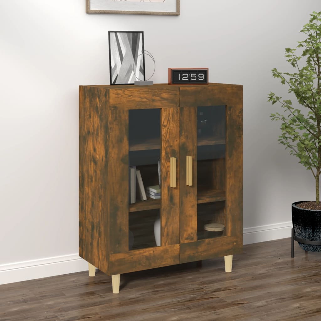 vidaXL Komoda dymový dub 69,5x34x90 cm kompozitné drevo