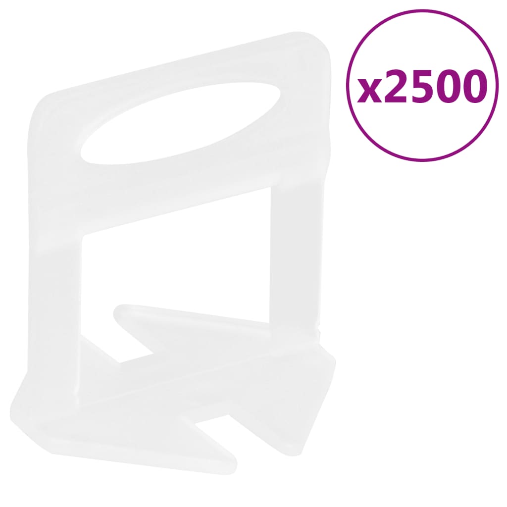 vidaXL Podložky na vyrovnávanie dlaždíc 2500 ks 1 mm