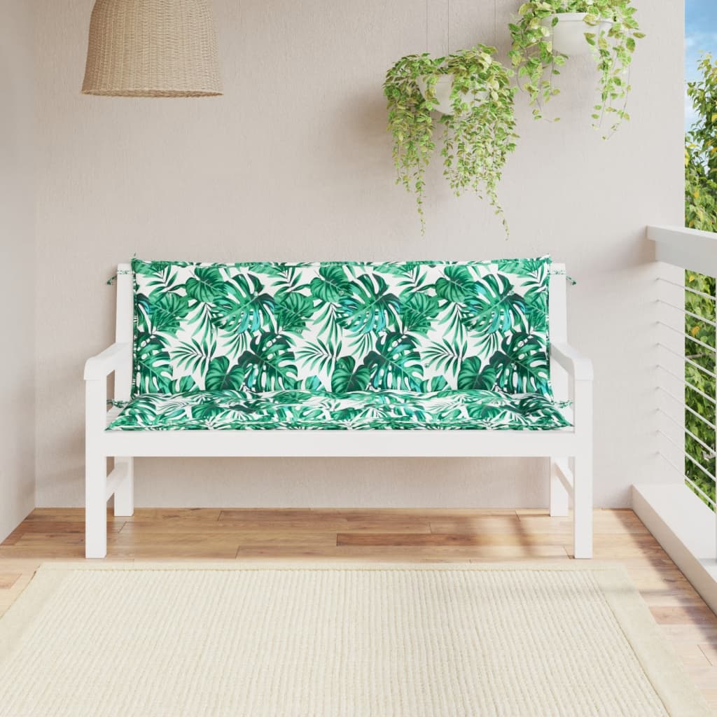 vidaXL Podložky na záhradnú lavičku 2 ks 150x50x7 cm, oxfordská látka