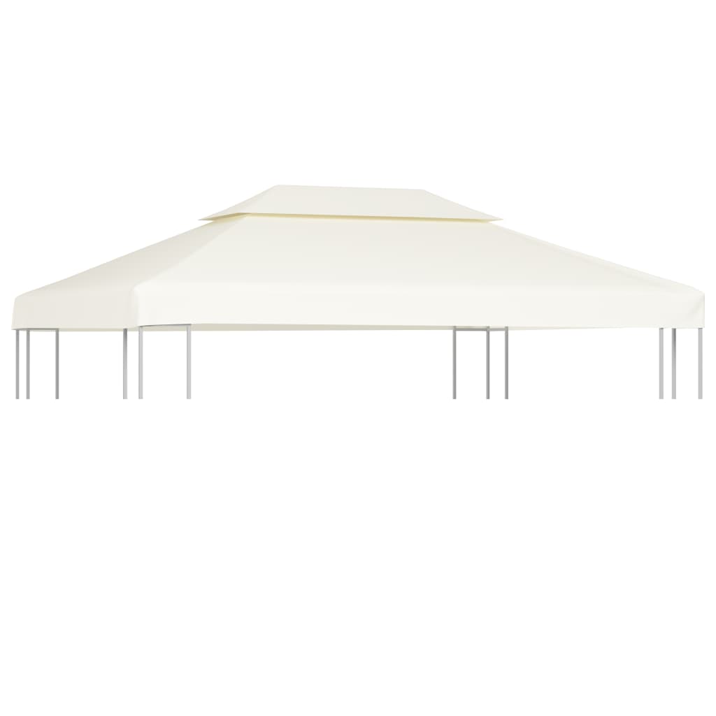 vidaXL Náhradná strieška na altánok 310 g/m², krémovo biela 3x4 m