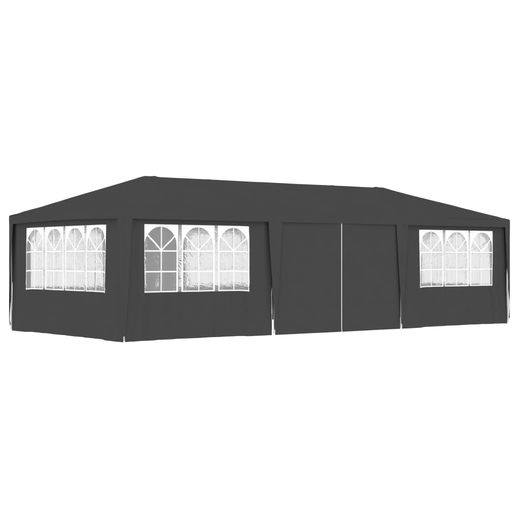 vidaXL Profesionálny párty stan+bočné steny 4x9 m, antracitový 90 g/m²
