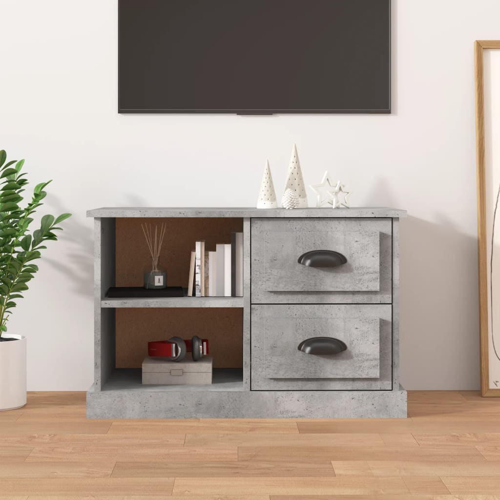 vidaXL TV skrinka betónová sivá 73x35,5x47,5 cm spracované drevo