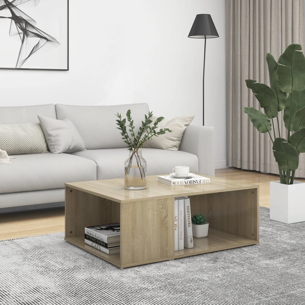 vidaXL Konferenčný stolík, dub sonoma 90x67x33 cm, kompozitné drevo