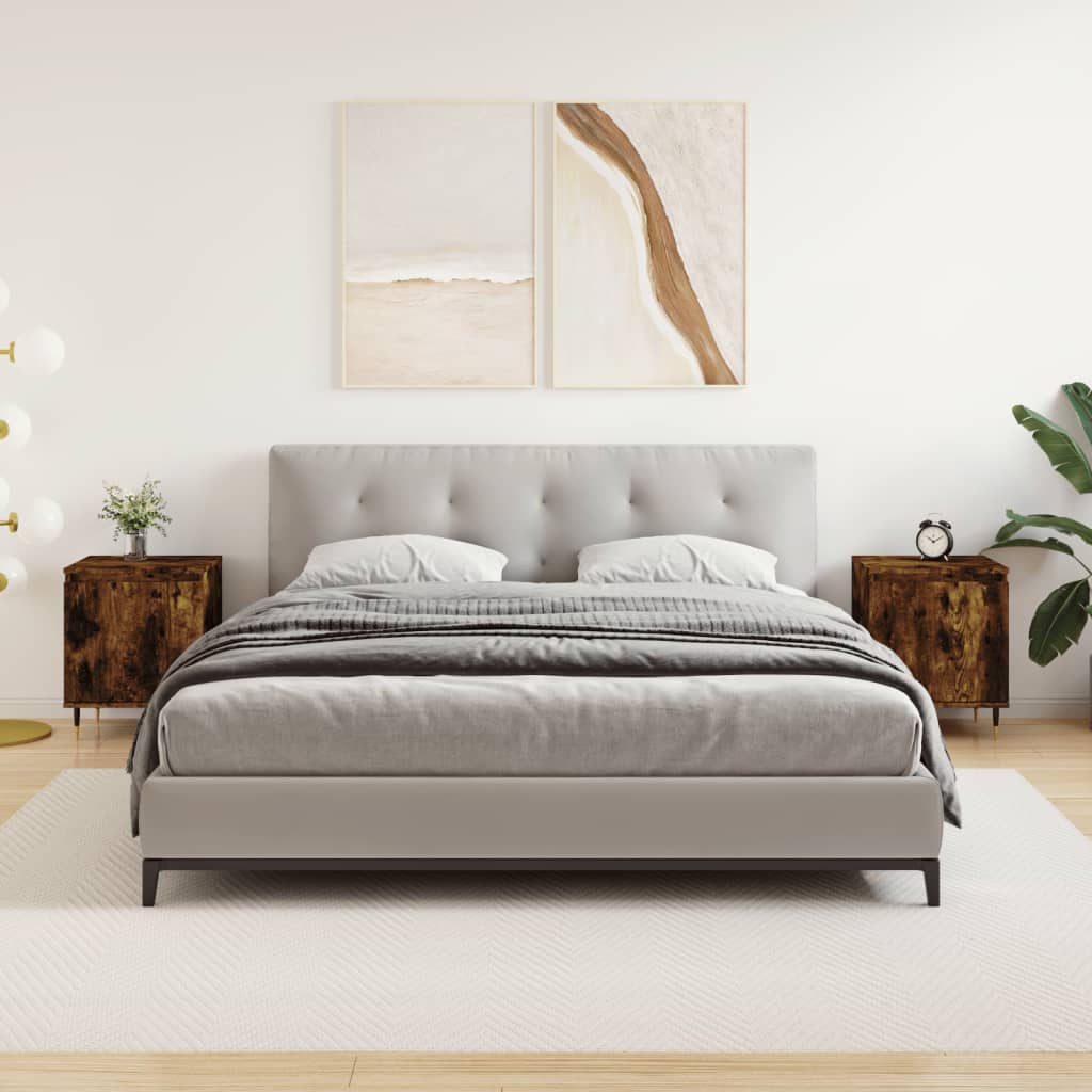vidaXL Nočné skrinky 2 ks dymový dub 40x30x50 cm kompozitné drevo