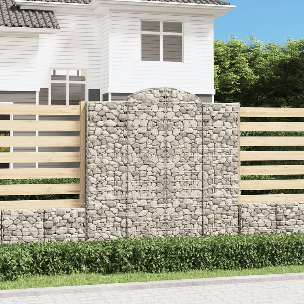 vidaXL Oblúkové gabiónové koše 10 ks 200x50x200/220cm pozinkov. železo