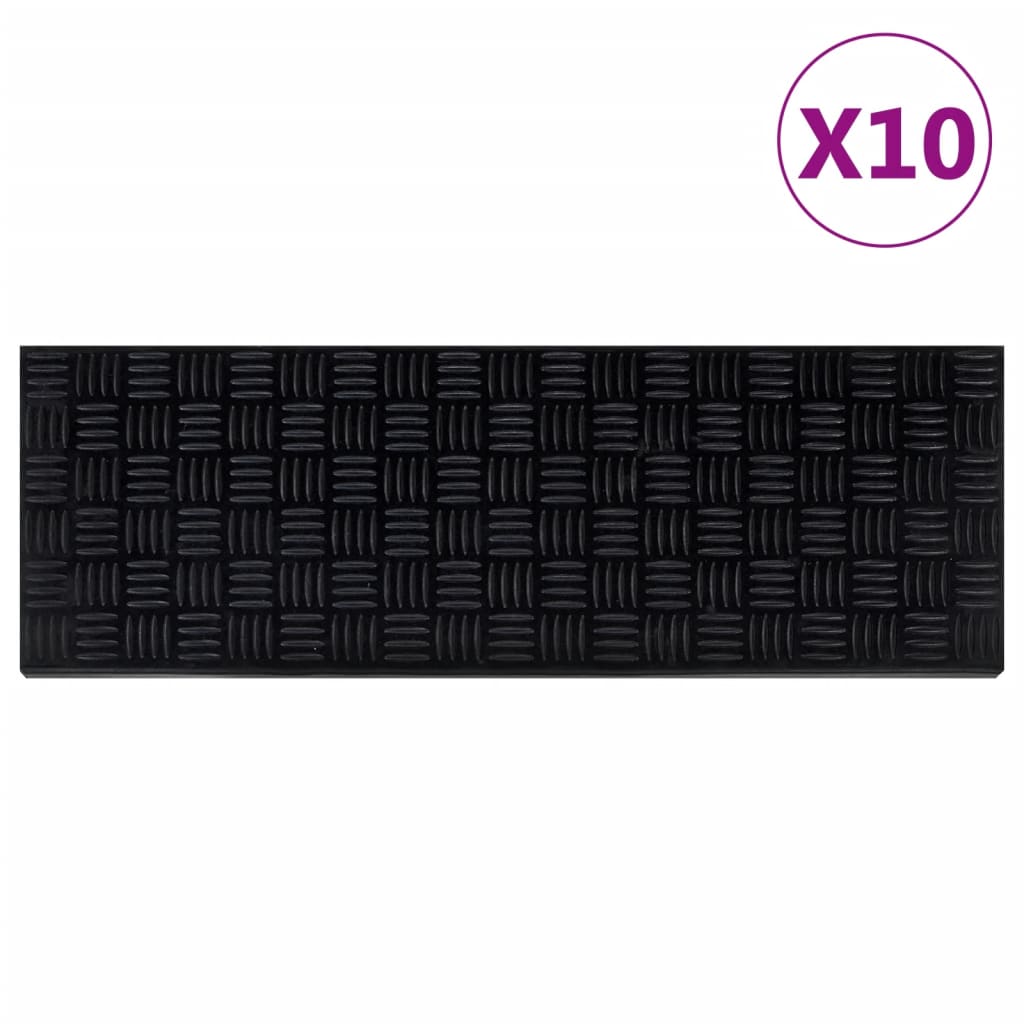 vidaXL Schodiskové stupne 10 ks 25x75 cm guma