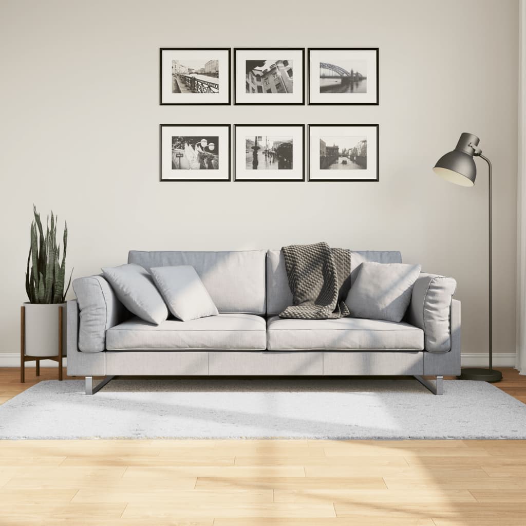 vidaXL Koberec OVIEDO, krátky vlas, sivý 100x200 cm