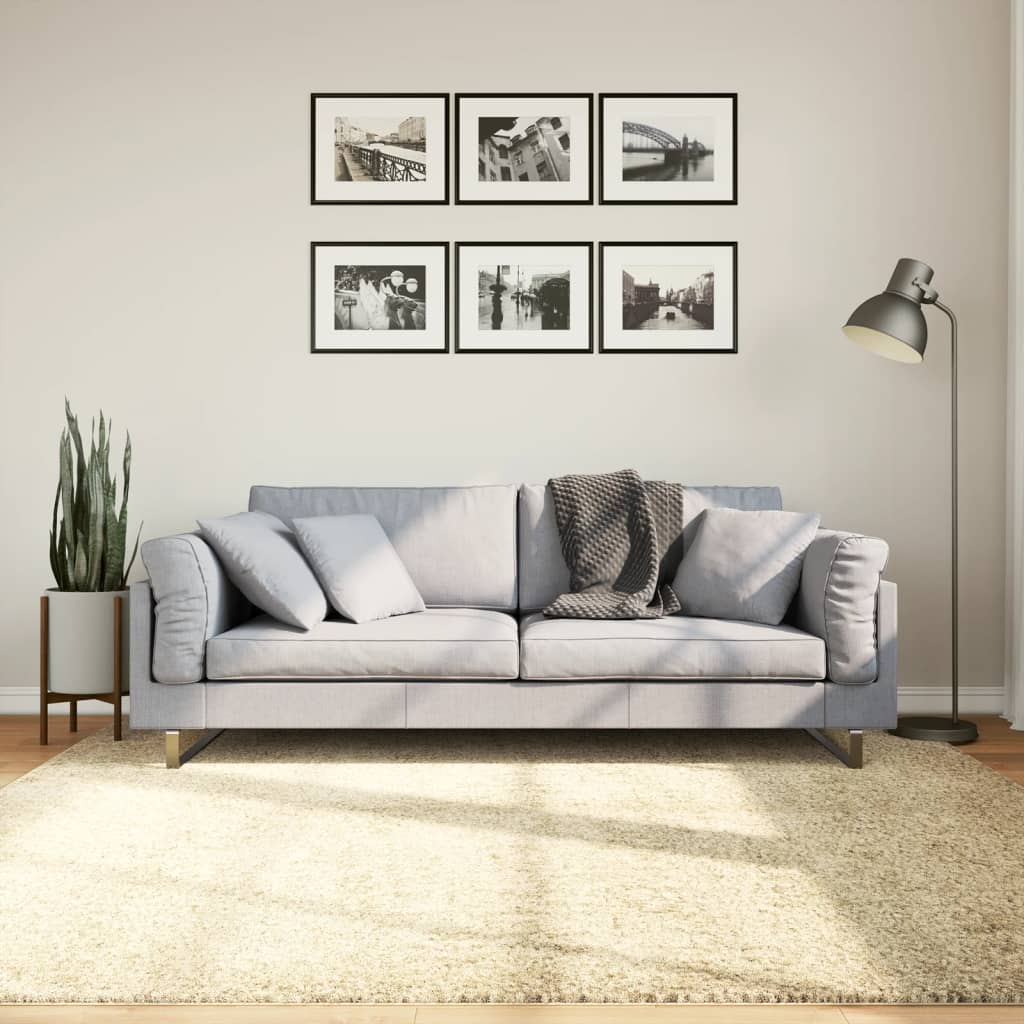 vidaXL Shaggy koberec PAMPLONA, vysoký vlas, moderný, zlatý 200x200 cm