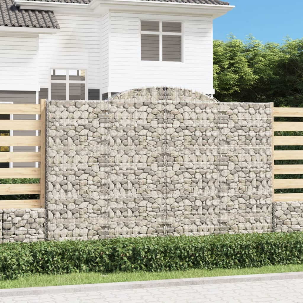 vidaXL Oblúkové gabiónové koše 10 ks 300x30x200/220 cm pozink. železo