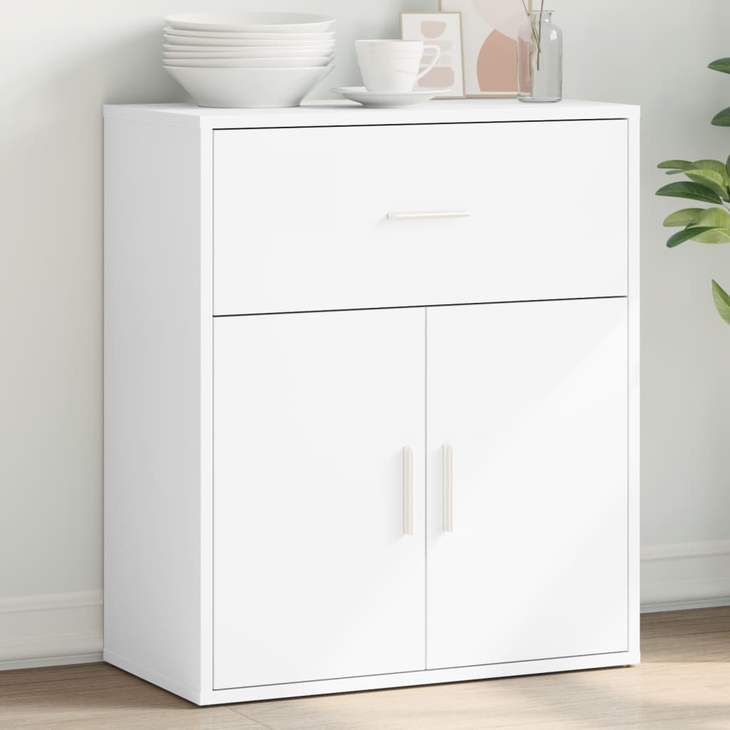 vidaXL Komoda biela 60x31x70 cm kompozitné drevo