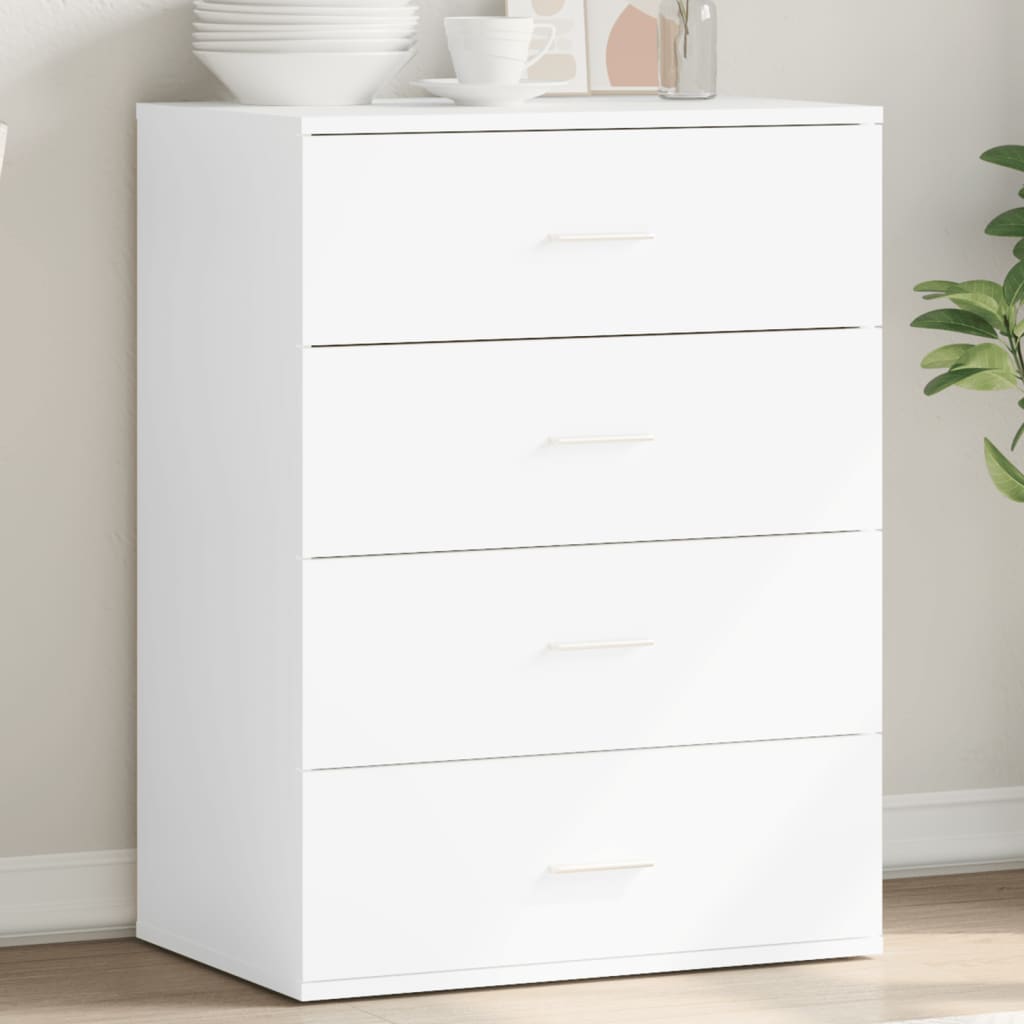 vidaXL Komoda, biela 60x39x80 cm, kompozitné drevo