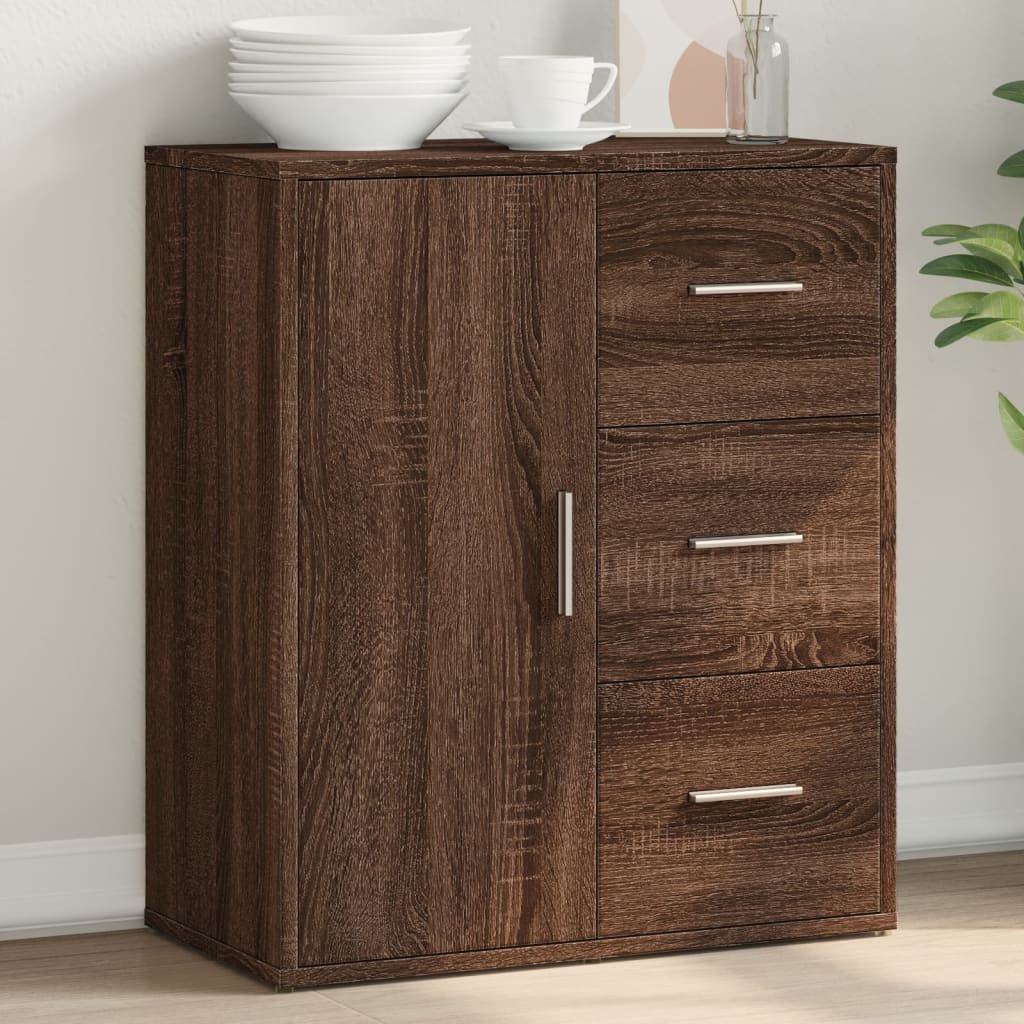 vidaXL Komoda hnedý dub 60x31x70 cm kompozitné drevo