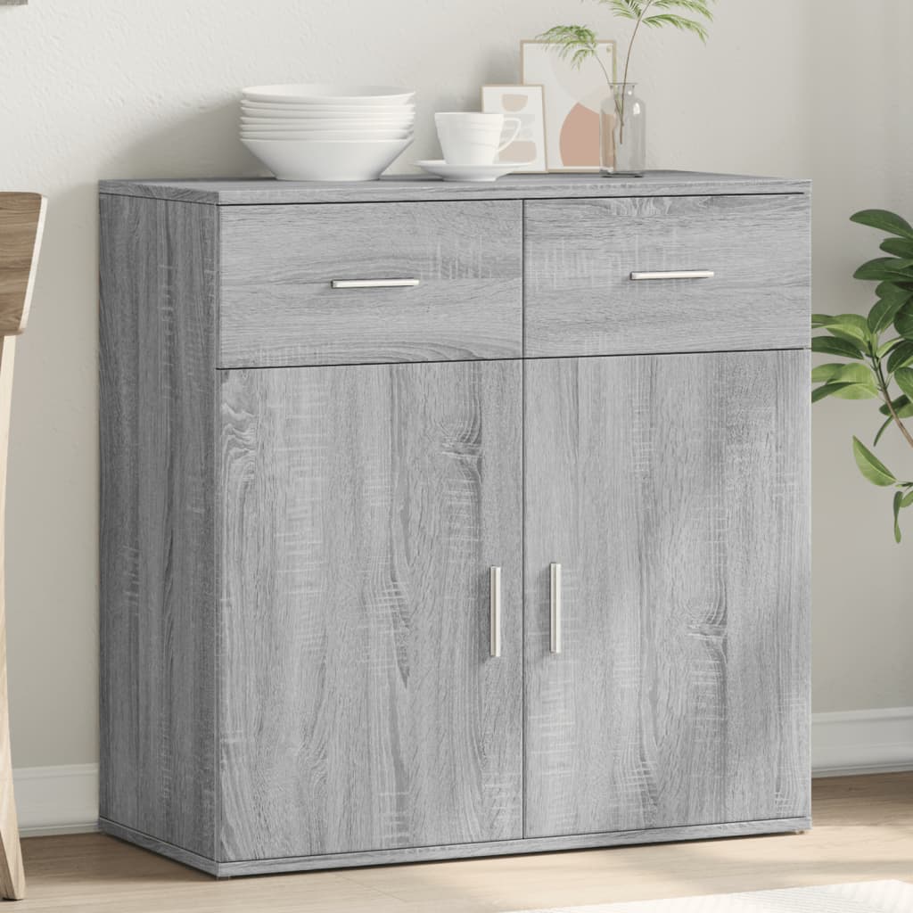 vidaXL Komoda, sivá sonoma 79x38x80 cm, kompozitné drevo