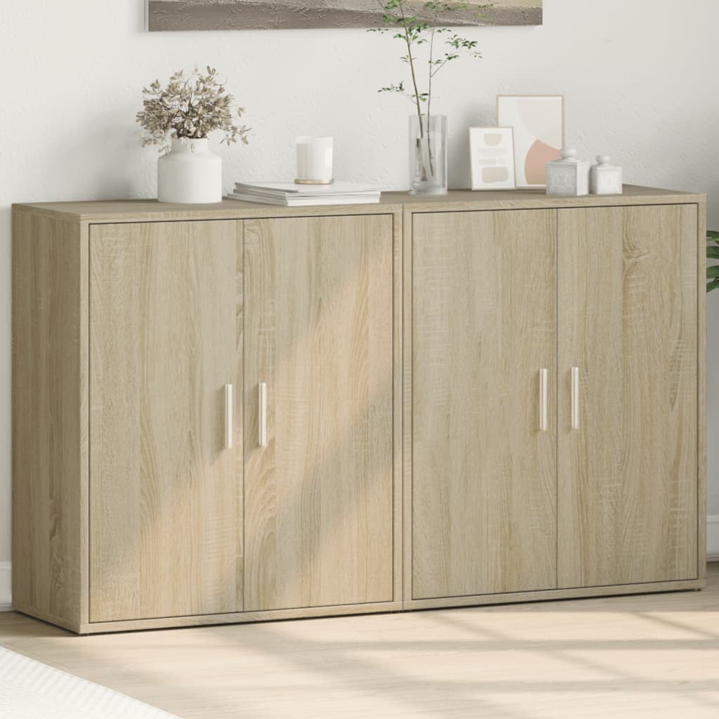 vidaXL Komody 2 ks dub sonoma 60x31x70 cm kompozitné drevo