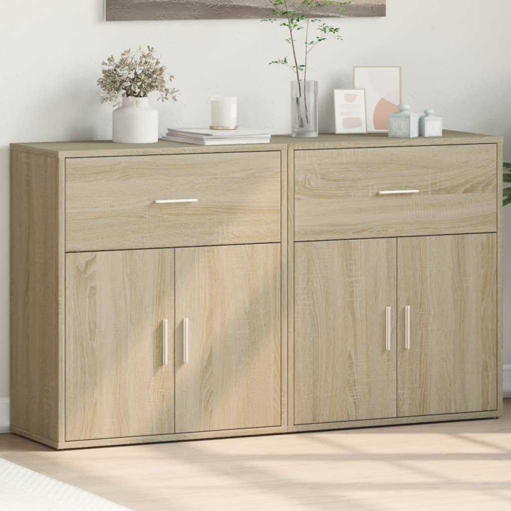 vidaXL Komody 2 ks dub sonoma 60x31x70 cm kompozitné drevo