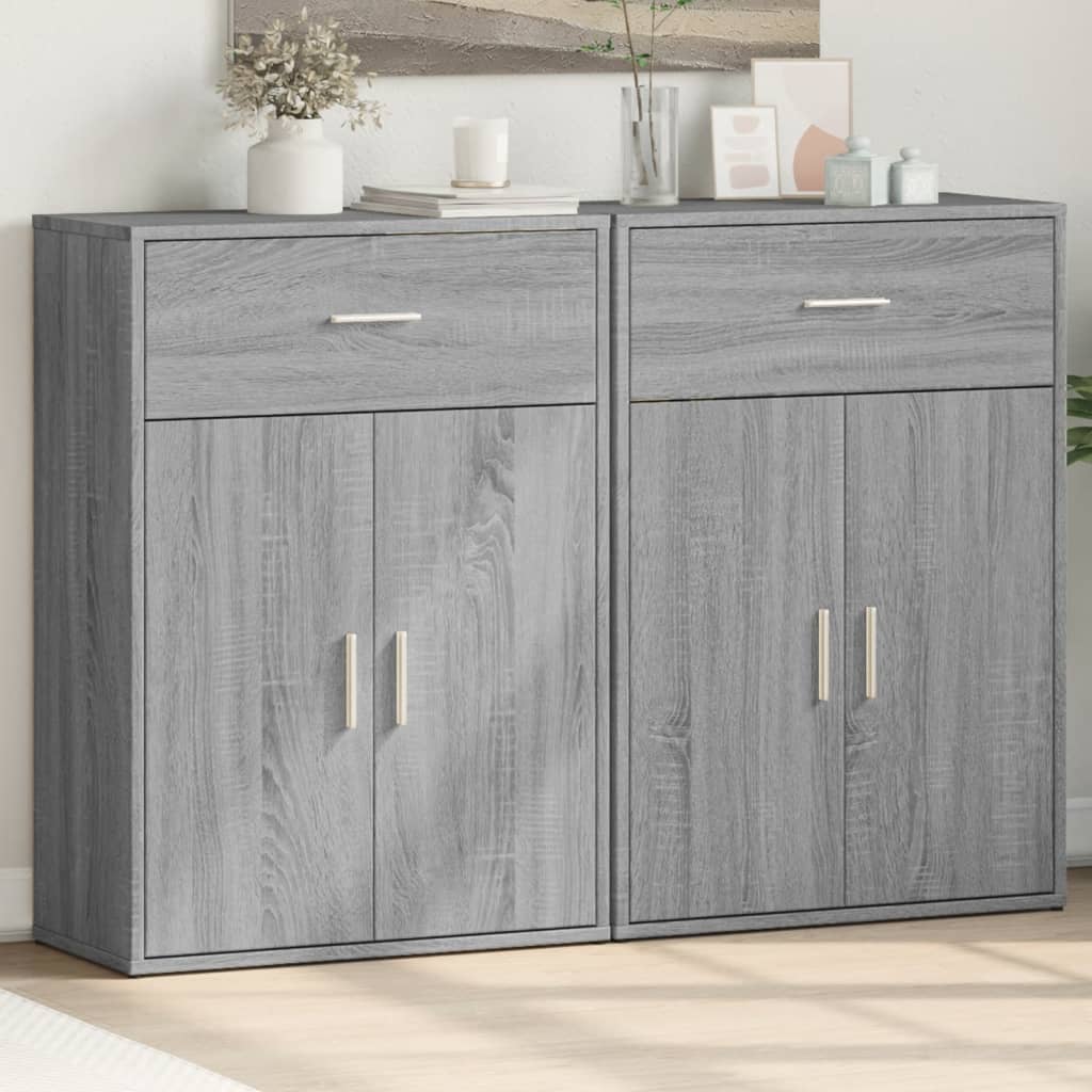 vidaXL Komody 2 ks sivé sonoma 60x30x84 cm kompozitné drevo