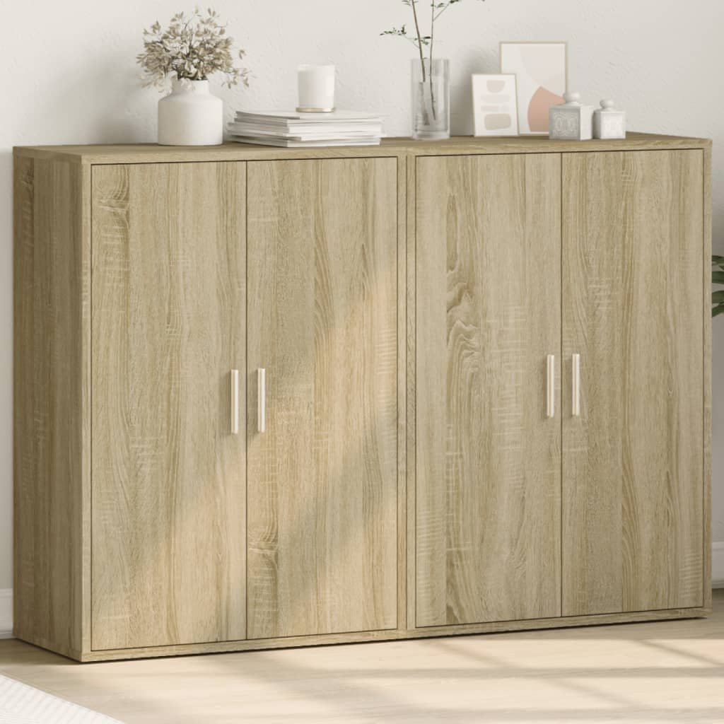 vidaXL Komody 2 ks dub sonoma 60x31x84 cm kompozitné drevo