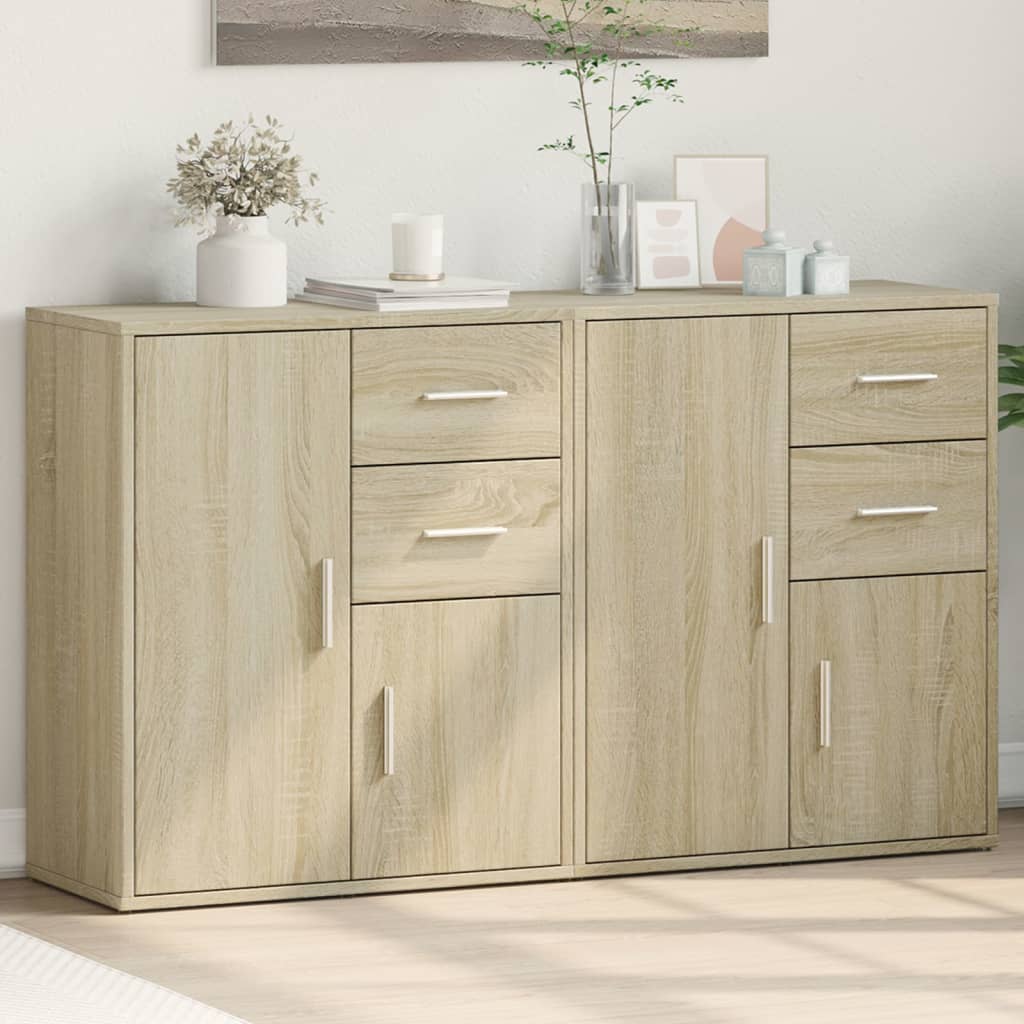 vidaXL Komody 2 ks dub sonoma 60x31x70 cm kompozitné drevo